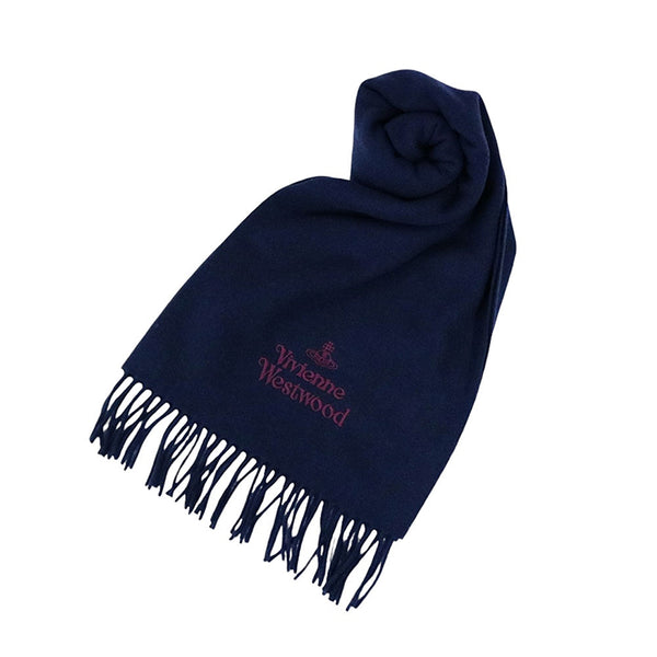 ヴィヴィアンウエストウッド VIVIENNE WESTWOOD マフラー 24-W00Q7-K410 レディース メンズ ネイビーブルー マフラー